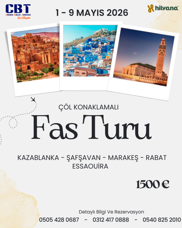 1 - 9 MAYIS 2026 FAS TURU
